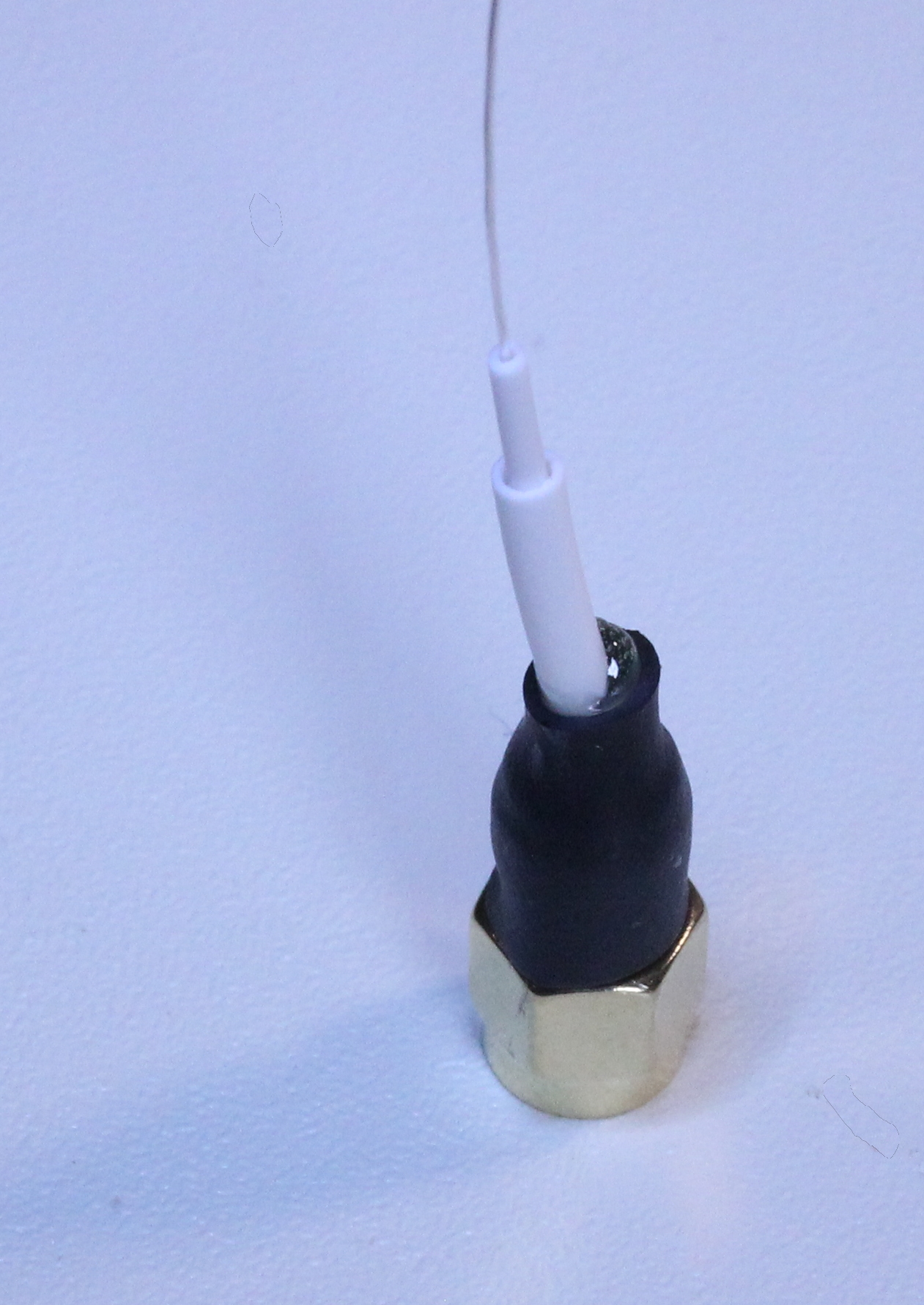 Completed host-side of coaxial cable.